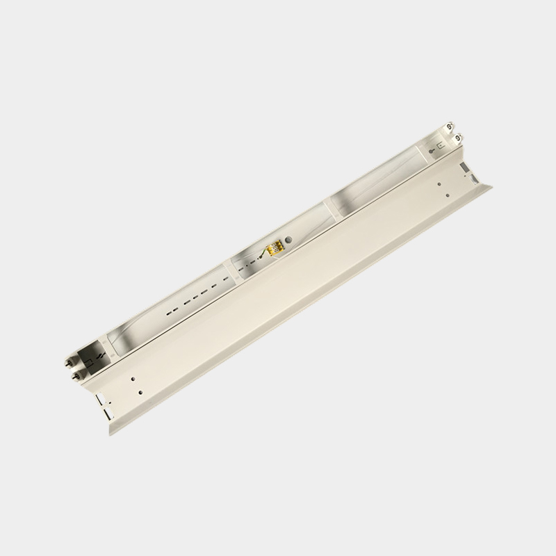 T8 Double Support With Hood Double Tube With Hood Bracket Multiple Specifications to Choose From Long Strip White Spray Double Tube With Hood Bracket