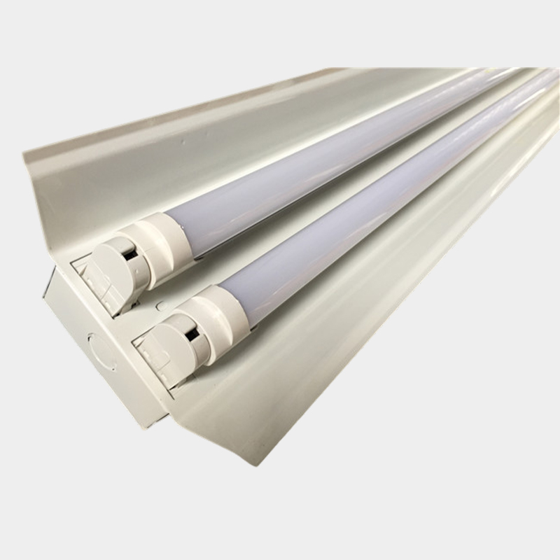 T8 Double Support With Hood Double Tube With Hood Bracket Multiple Specifications to Choose From Long Strip White Spray Double Tube With Hood Bracket