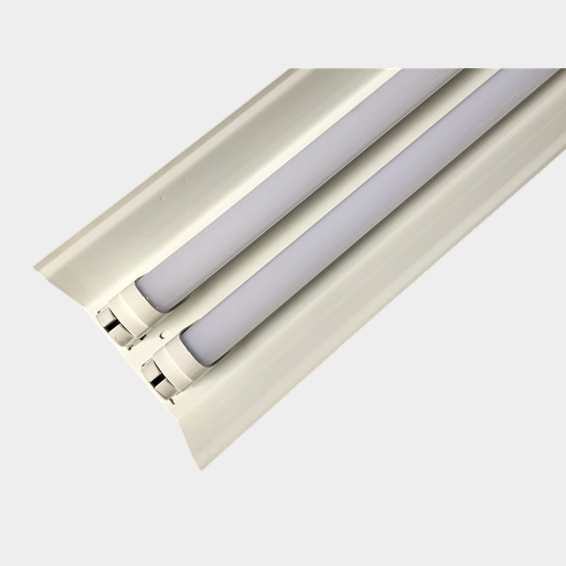 T8 Double Support With Hood Double Tube With Hood Bracket Multiple Specifications to Choose From Long Strip White Spray Double Tube With Hood Bracket